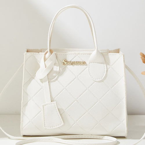 Quilted Diamond Pattern Women Crossbody Bag